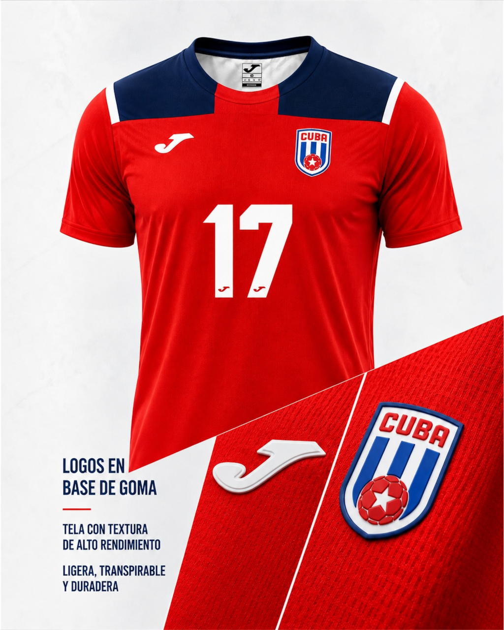 Eloy Nebreda #17 Joma Cuba Jersey