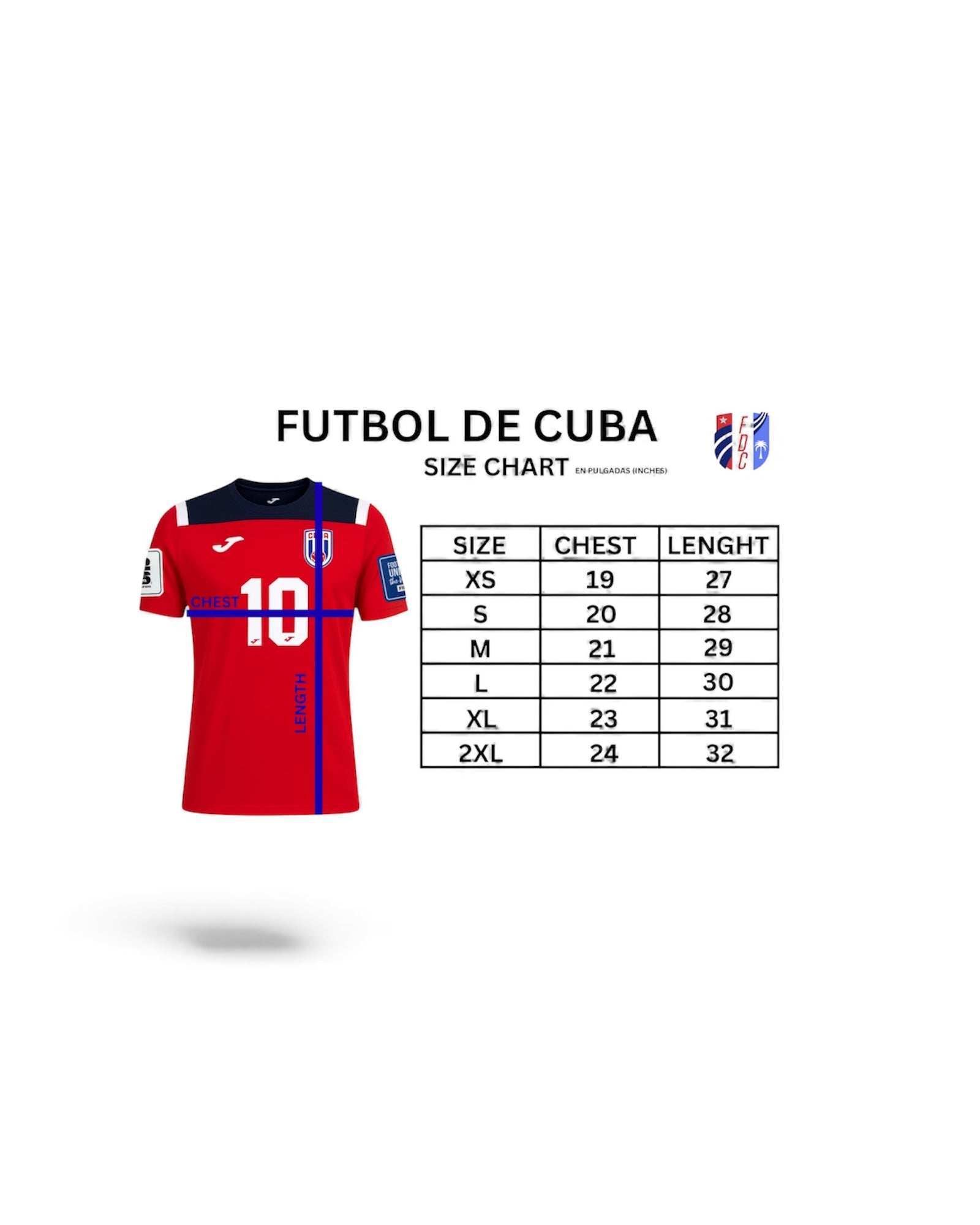 Camiseta Joma de Cuba personalizada